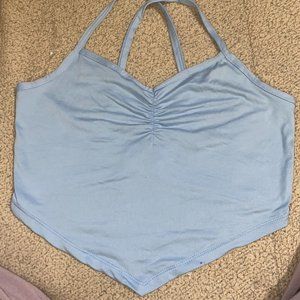 Women's blue spaghetti strap crop top size large